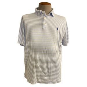 Polo Ralph Lauren Soft Custom Slim Fit Sz. XL Blue/White Stripe Lightweight Pack